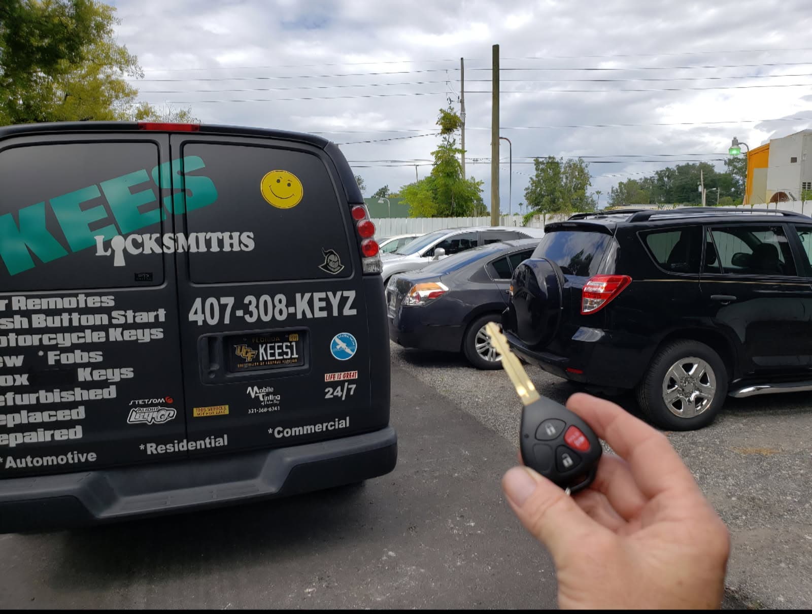 Key in hand from a service call