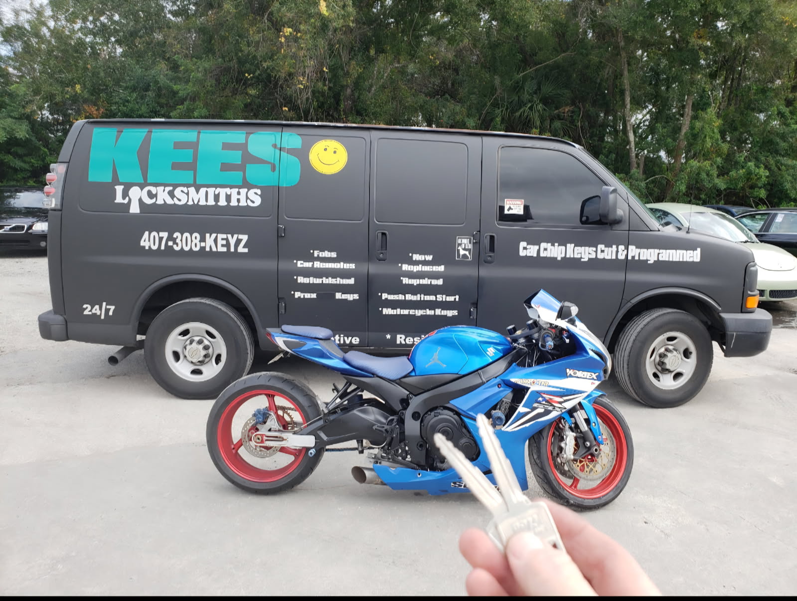 Motorcycle ignition and key service